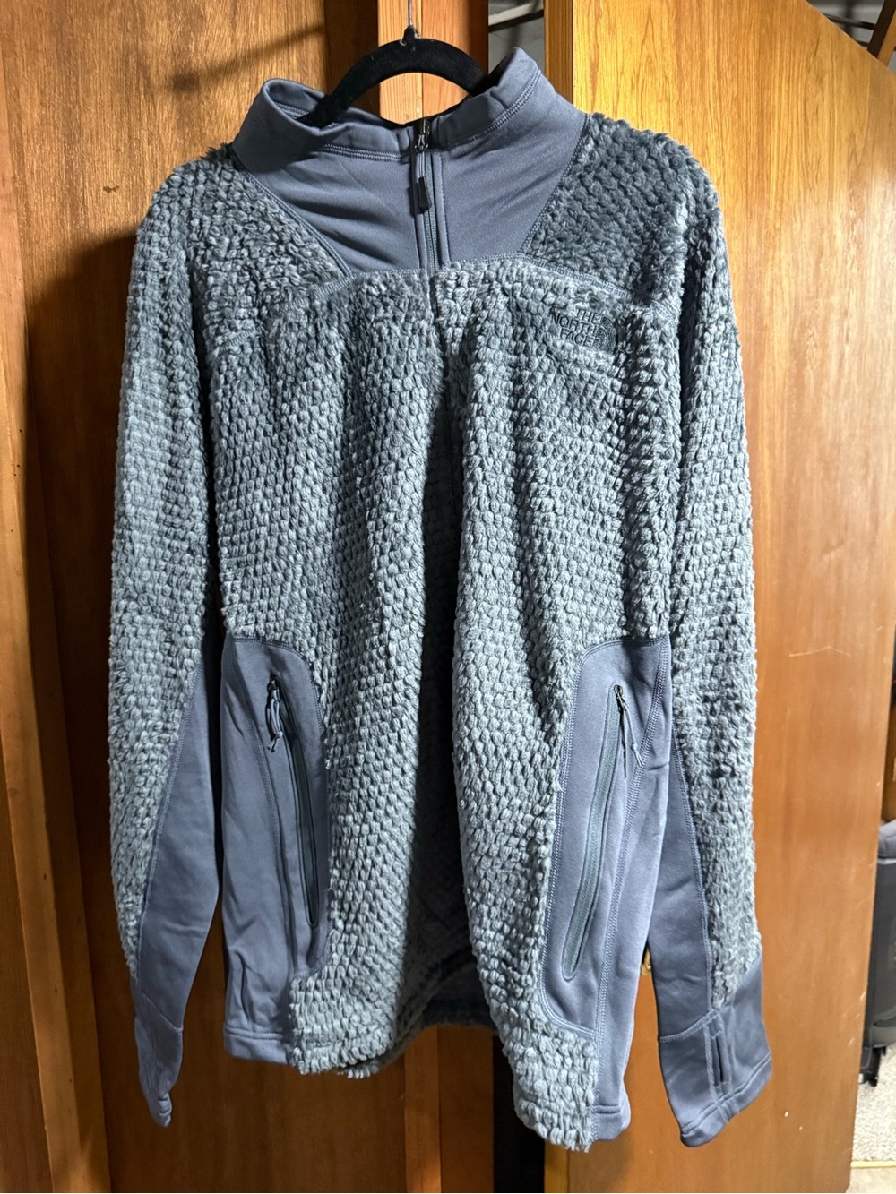 The North Face Slate Gray Textured Half-Zip Fleece Pullover